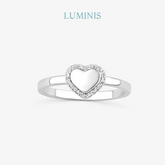 Bague Cœur Sertie en Argent 925