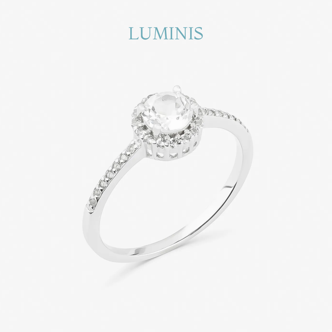 Bague Solitaire Luxe en Argent 925