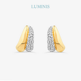 Boucles d'oreilles Gouttes en Argent 925 avec Plaquage en Or Jaune