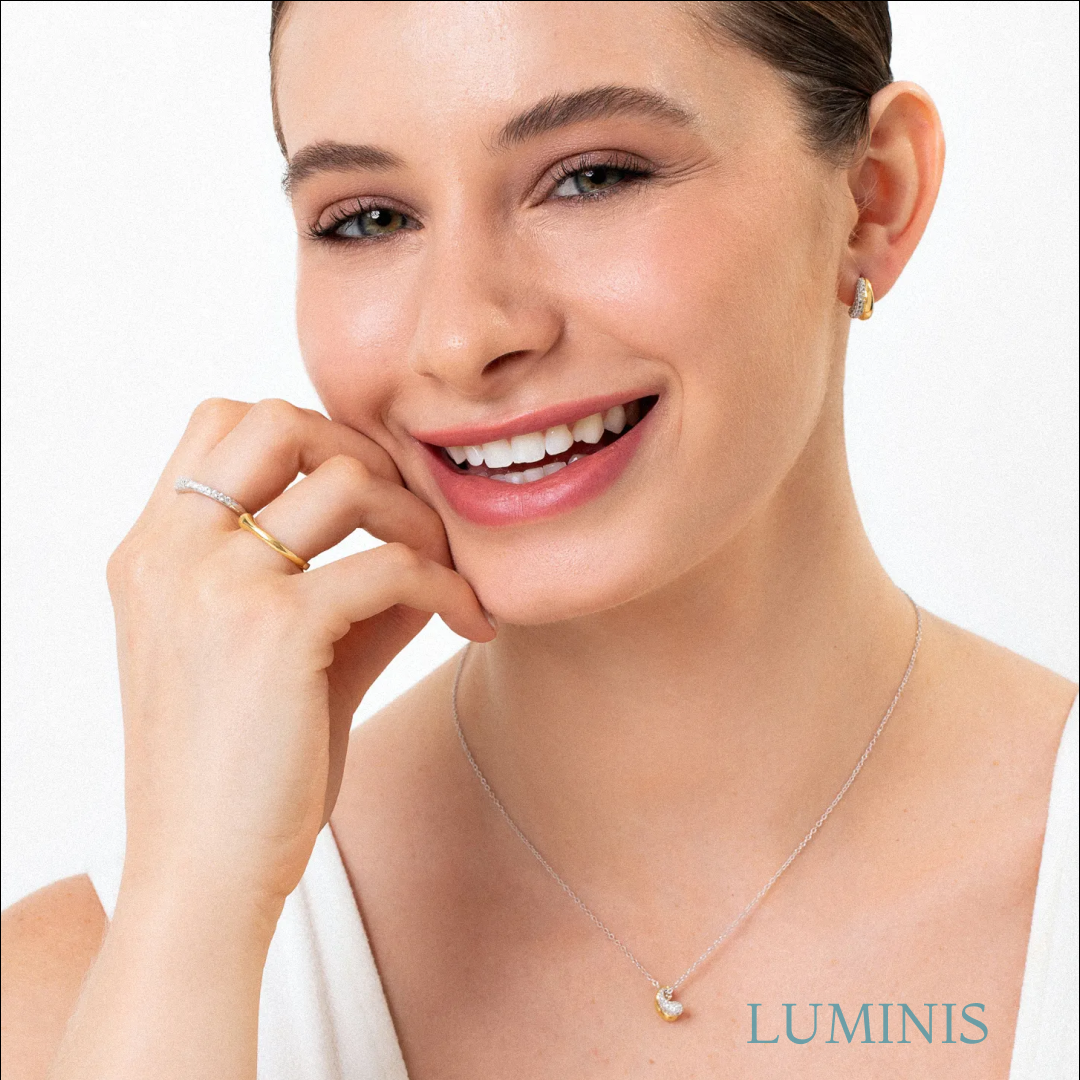 Boucles d'oreilles Gouttes en Argent 925 avec Plaquage en Or Jaune