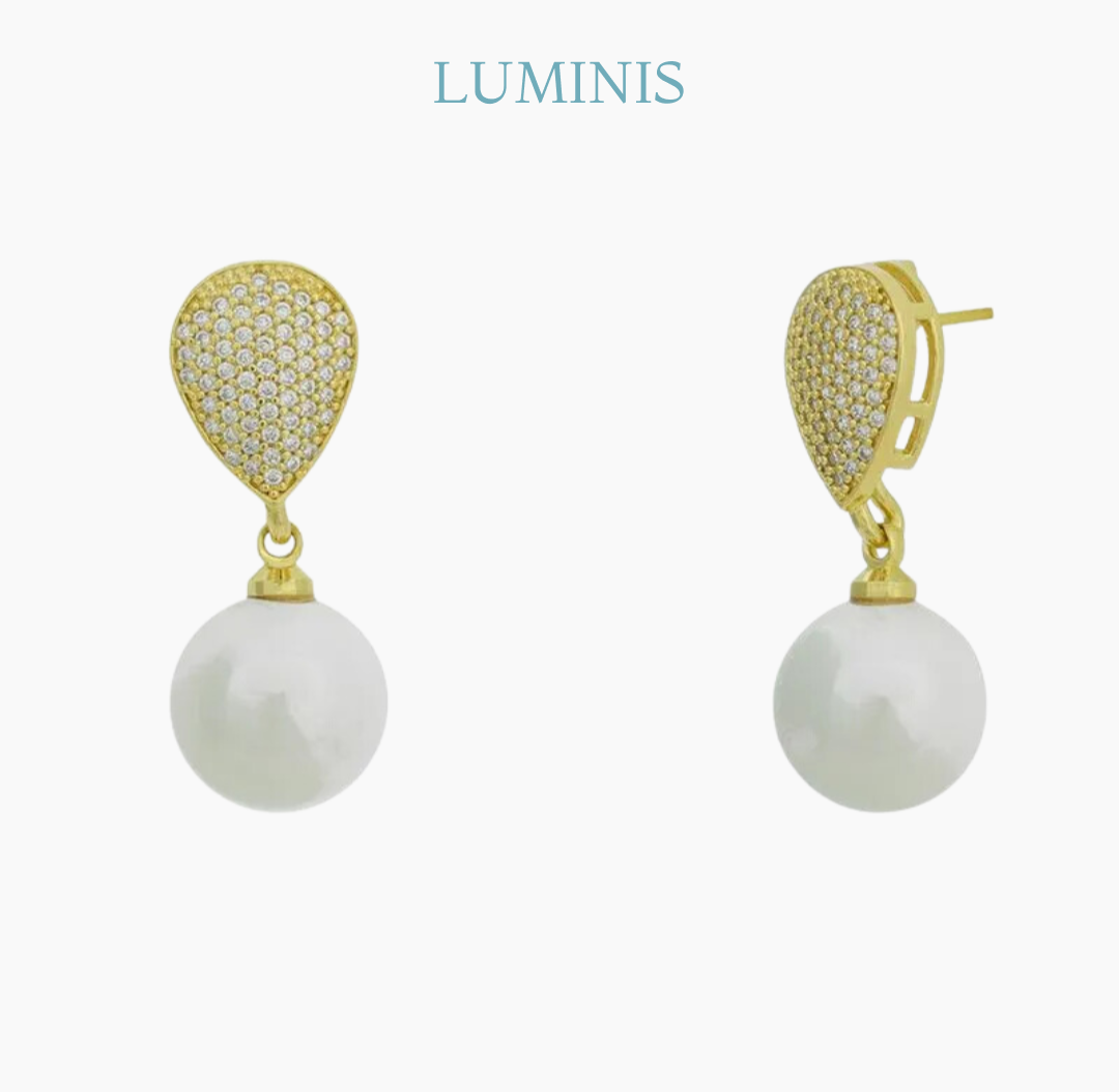 Boucles d'oreilles délicates en Or 14k et Argent 925
