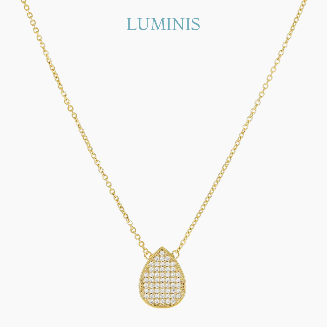 Collier avec Goutte Dorée et Argent 925