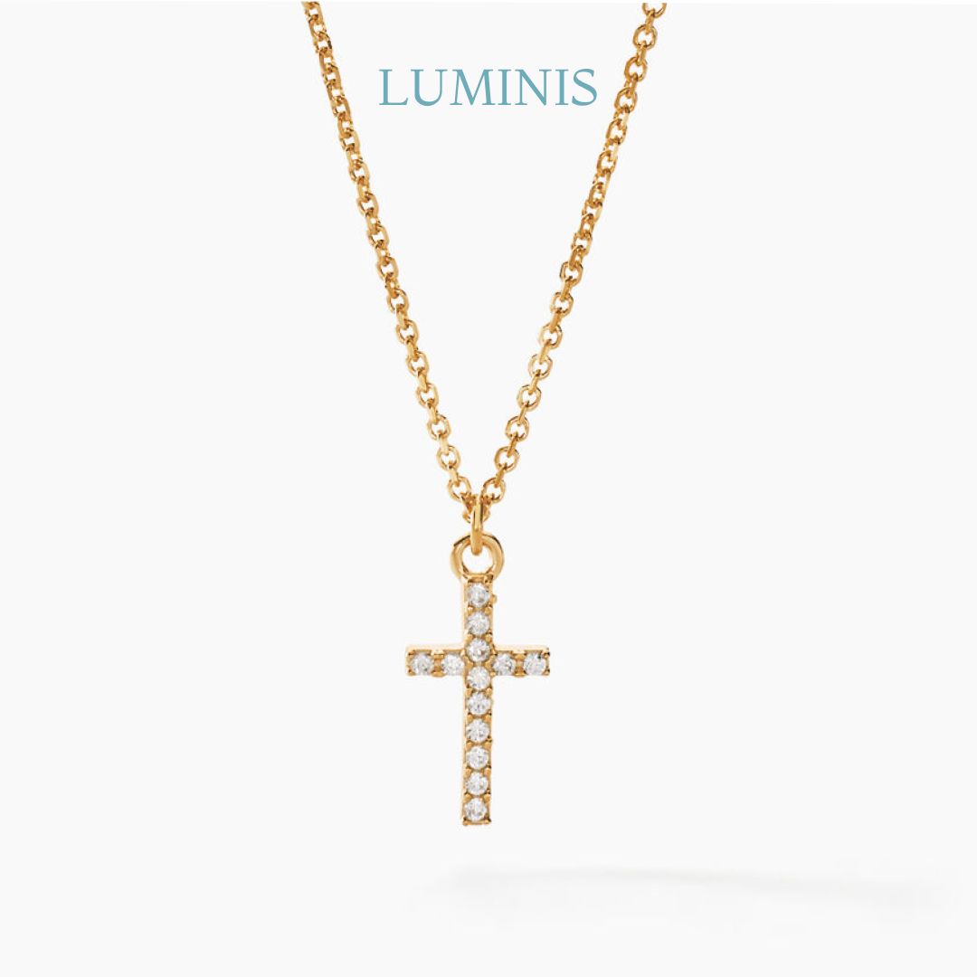 Collier Christ en Or avec Zircone