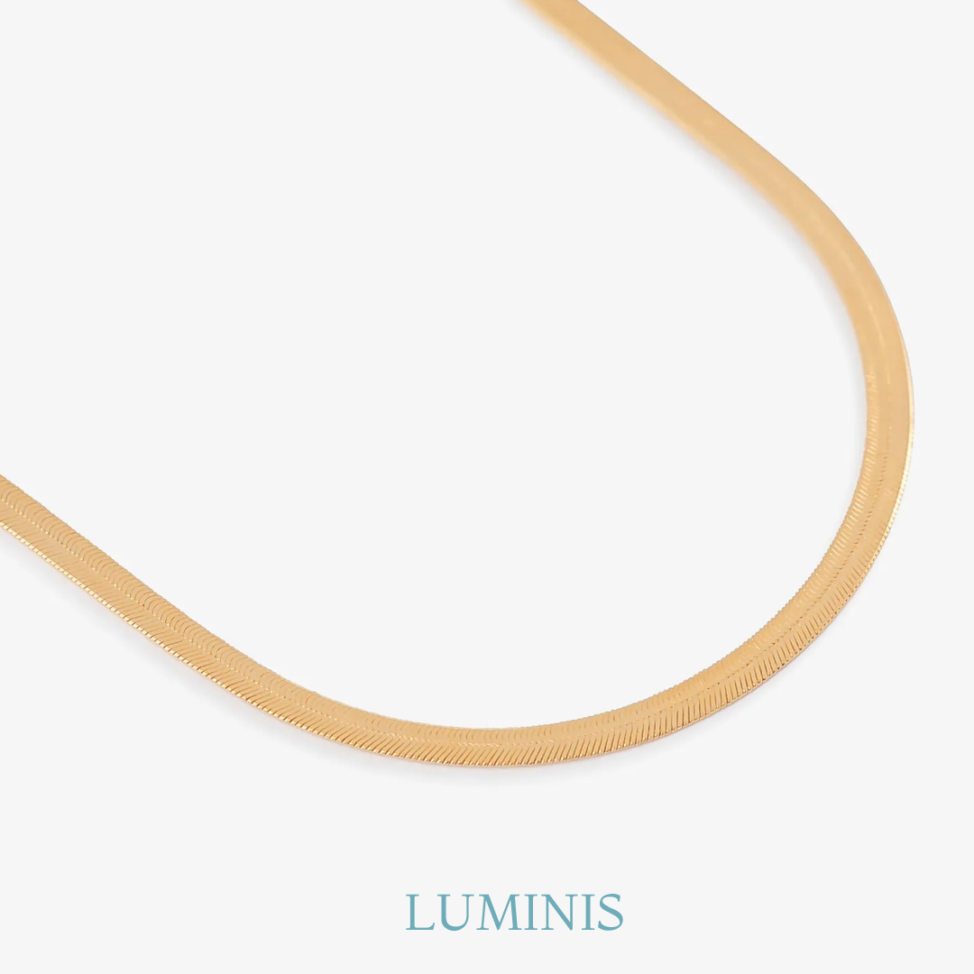 Chaîne Maille Laminée en Or Jaune 18k