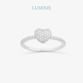 Bague Cœur Sertie en Argent 925