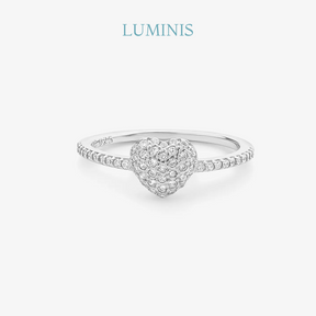 Bague Cœur Sertie en Argent 925