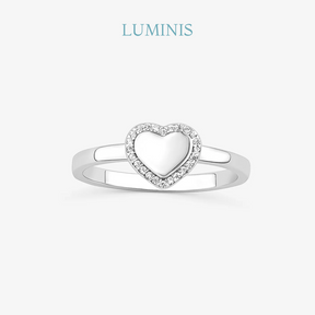 Bague Cœur Sertie en Argent 925