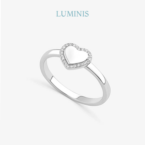 Bague Cœur Sertie en Argent 925