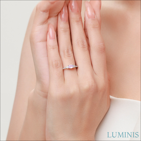 Bague Sertie en Argent S925 avec Pierre Lilas