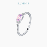 Bague Sertie en Argent S925 avec Pierre Lilas