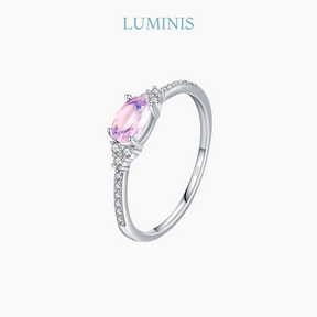 Bague Sertie en Argent S925 avec Pierre Lilas