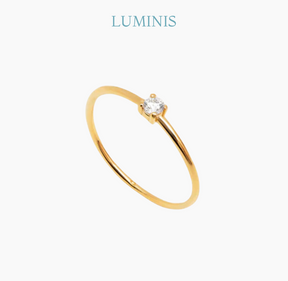 Bague Étincelle Unique en Or 18k