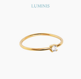 Bague Étincelle Unique en Or 18k