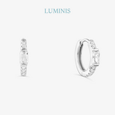 Créole Baguette Sertie en Argent 925