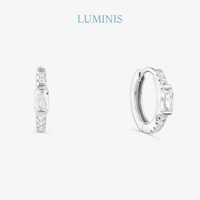 Créole Baguette Sertie en Argent 925