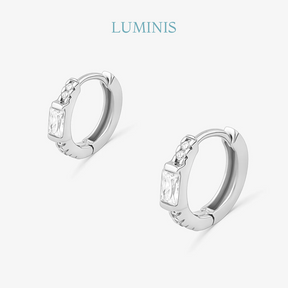 Créole Baguette Sertie en Argent 925