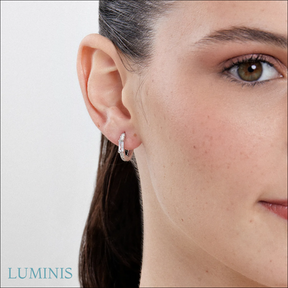 Créole Baguette Sertie en Argent 925