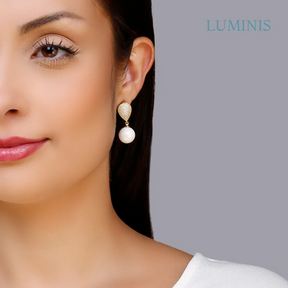 Boucles d'oreilles délicates en Or 14k et Argent 925