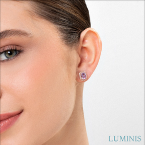 Boucles d'oreilles avec Améthyste en Argent 925