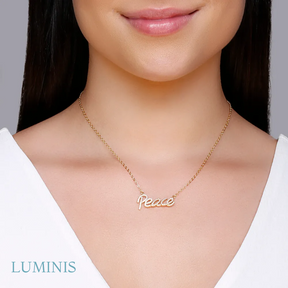 Collier Peace en Or et Argent 925