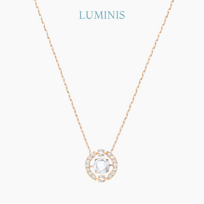 Collier Blanc avec Revêtement en Or Rose