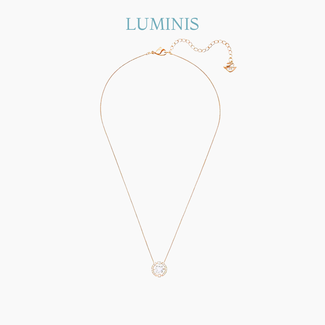 Collier Blanc avec Revêtement en Or Rose