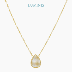 Collier avec Goutte Dorée et Argent 925