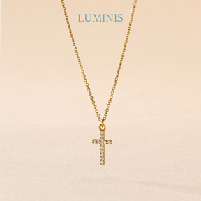 Collier Christ en Or avec Zircone