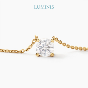 Collier en Or Jaune et Argent 925 avec Zircone Cubique