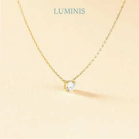 Collier en Or Jaune et Argent 925 avec Zircone Cubique