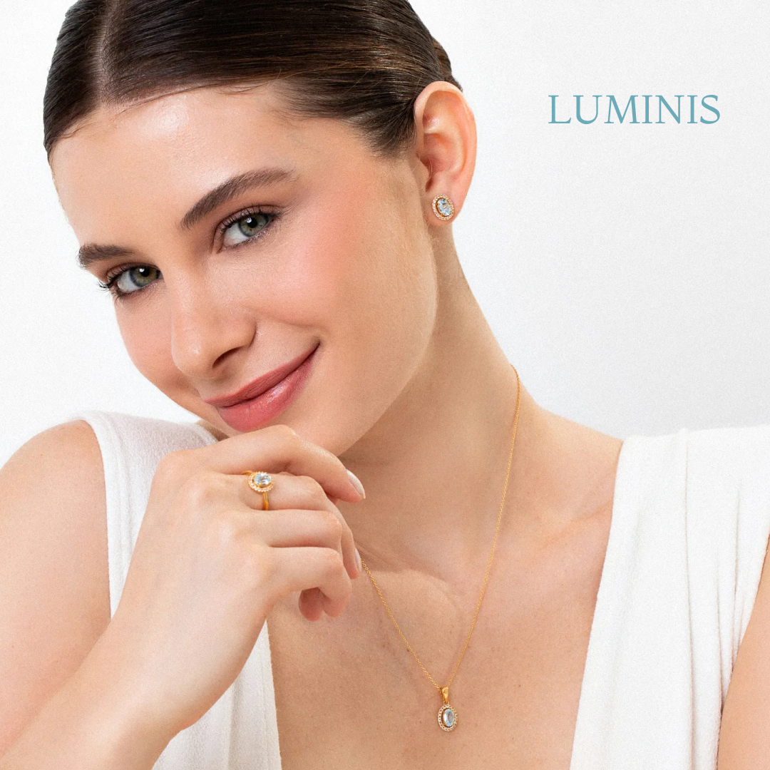 Collier avec Pierre Bleue en Argent 925