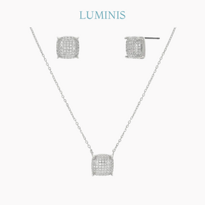 Set délicat en zircone (achetez le collier, recevez les boucles d'oreilles en cadeau)