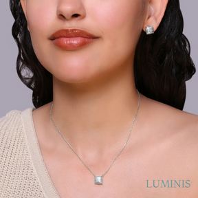 Set délicat en zircone (achetez le collier, recevez les boucles d'oreilles en cadeau)