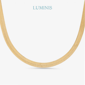 Chaîne Maille Laminée en Or Jaune 18k