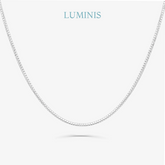 Chaîne Maille Vénitienne en Argent 925 avec Plaquage en Or Blanc 18k