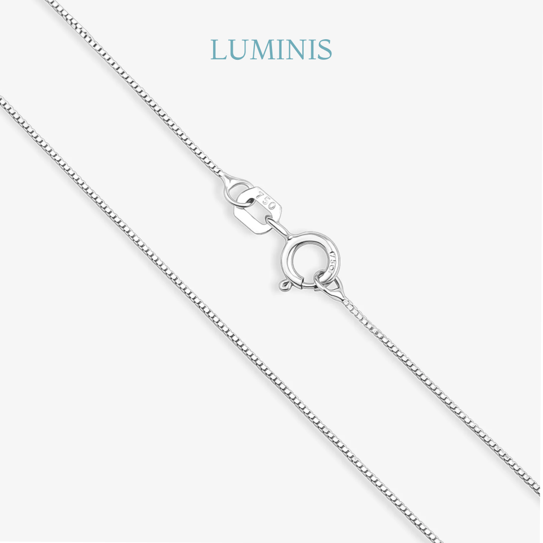 Chaîne Maille Vénitienne en Argent 925 avec Plaquage en Or Blanc 18k