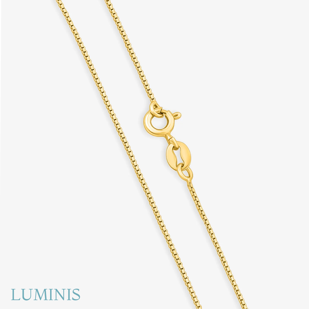 Chaîne Maille Vénitienne en Argent 925 avec Plaquage en Or Jaune 18k