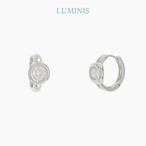 Mini Créole avec Zircone en Argent 925