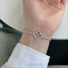 Bracelet Floral en Argent 925 Luxe